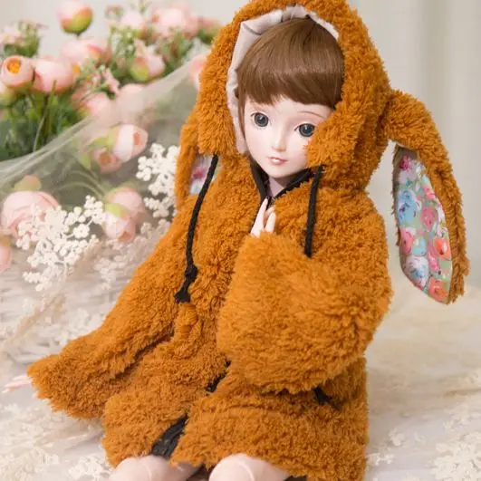 T02-X554 Blyth кукольная одежда 1/3 1/4 bjd 1/6 куклы аксессуары красочные плюшевые пальто кролика 1 шт - Цвет: C