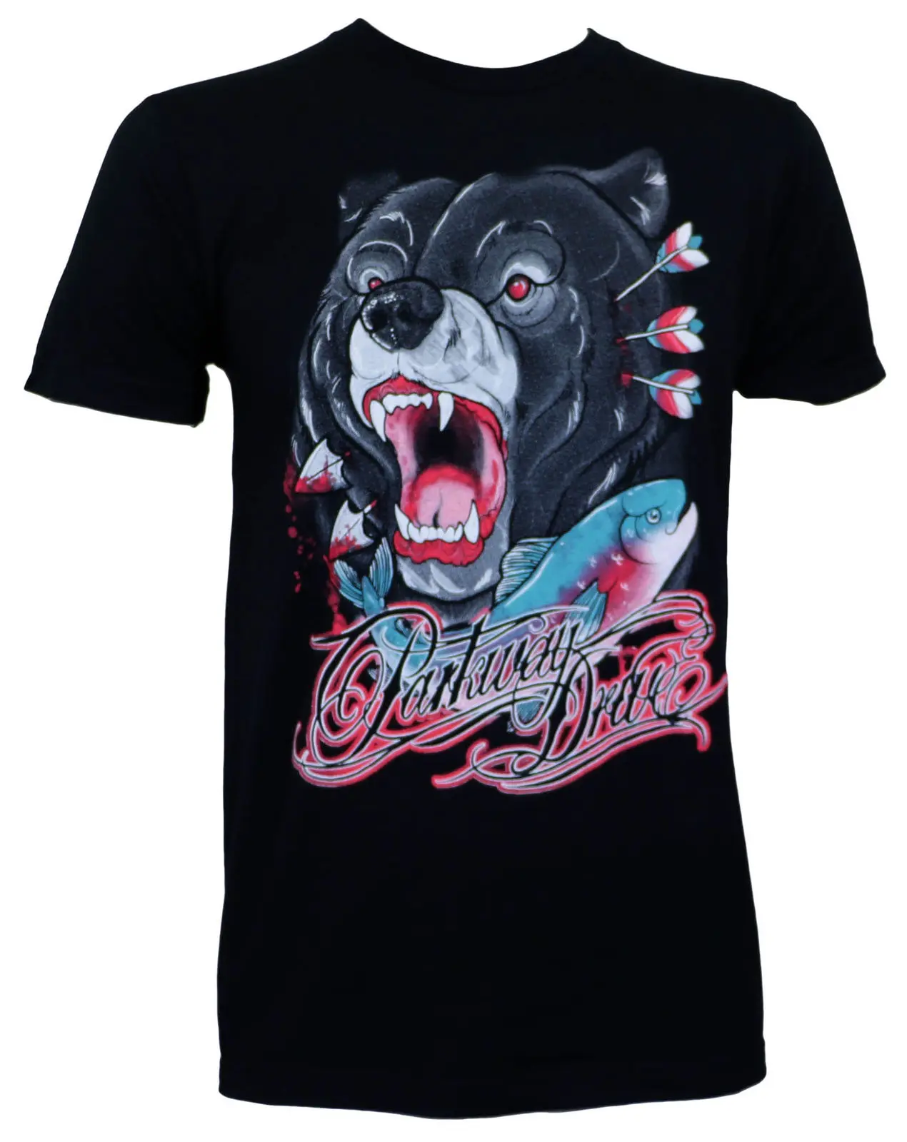 Аутентичные parkway Drive медведь и лосося Slim Fit T Shirt размеры S M L XL 2XL новый|parkway drive|t-shirt