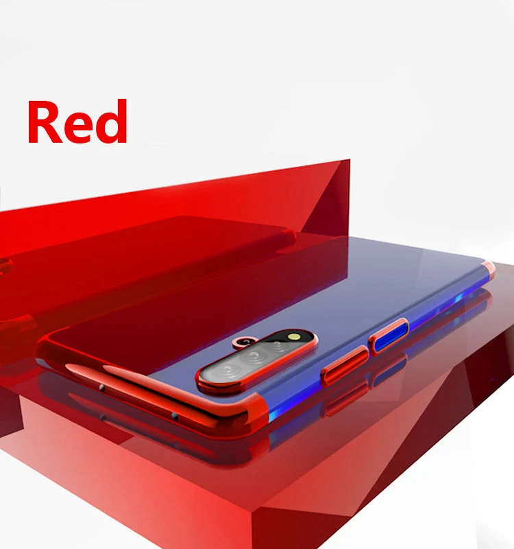Красный Чехол для huawei honor 20 Pro, прозрачный силиконовый Ультратонкий мягкий чехол для huawei honor 20, mofi, задняя крышка - Цвет: Красный