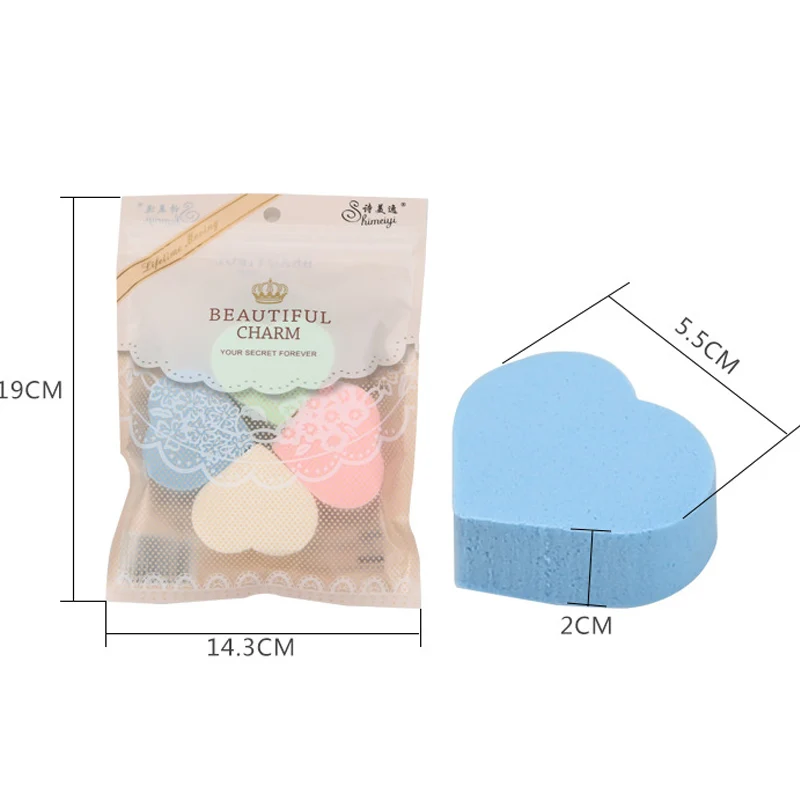 Heart Shape Makeup Powder Puff Sponge Foundation Finishing Soft Cosmetic Blender |