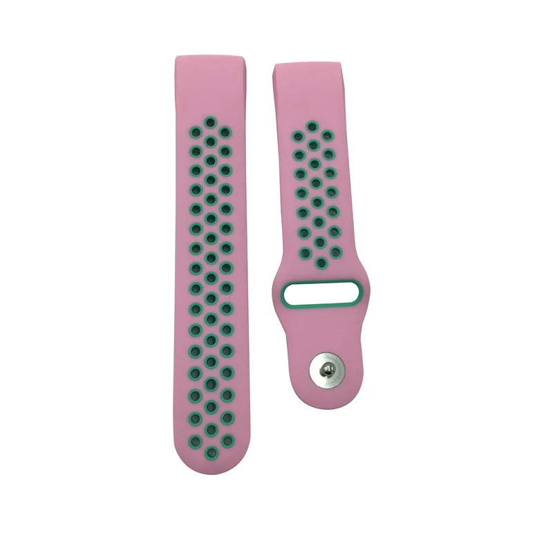 Подходит для fitbit charge3 Двухцветный силиконовый сменный ремешок дышащий