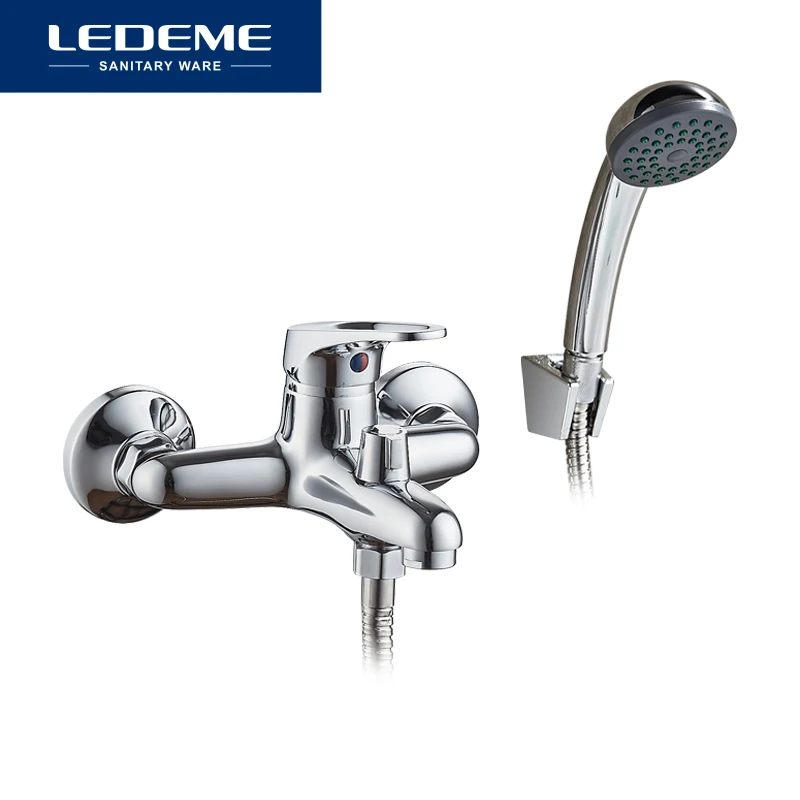 LEDEME Смеситель для ванны с коротким изливом латунь Цвет: хром L3013