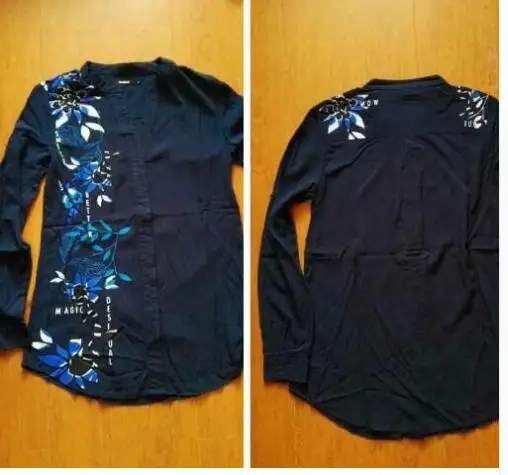 9 xs-xl Испанская deg Tide печатная открытая блузка несколько стилей новая - Цвет: 9 xs-xl