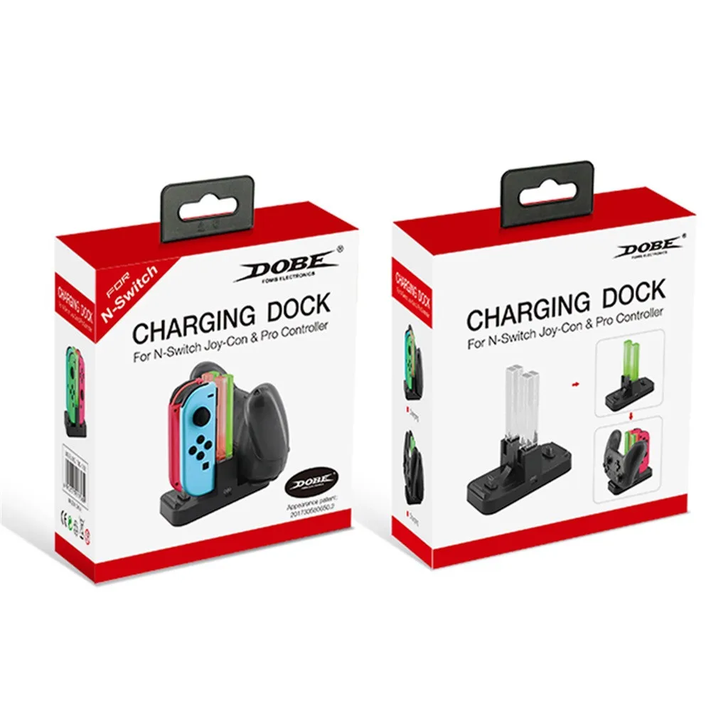 Зарядная док-станция, светодиодный стенд с индикацией для PND o Switch Joy-Con, лучший подарок для ребенка, Ностальгический плеер, игровая консоль