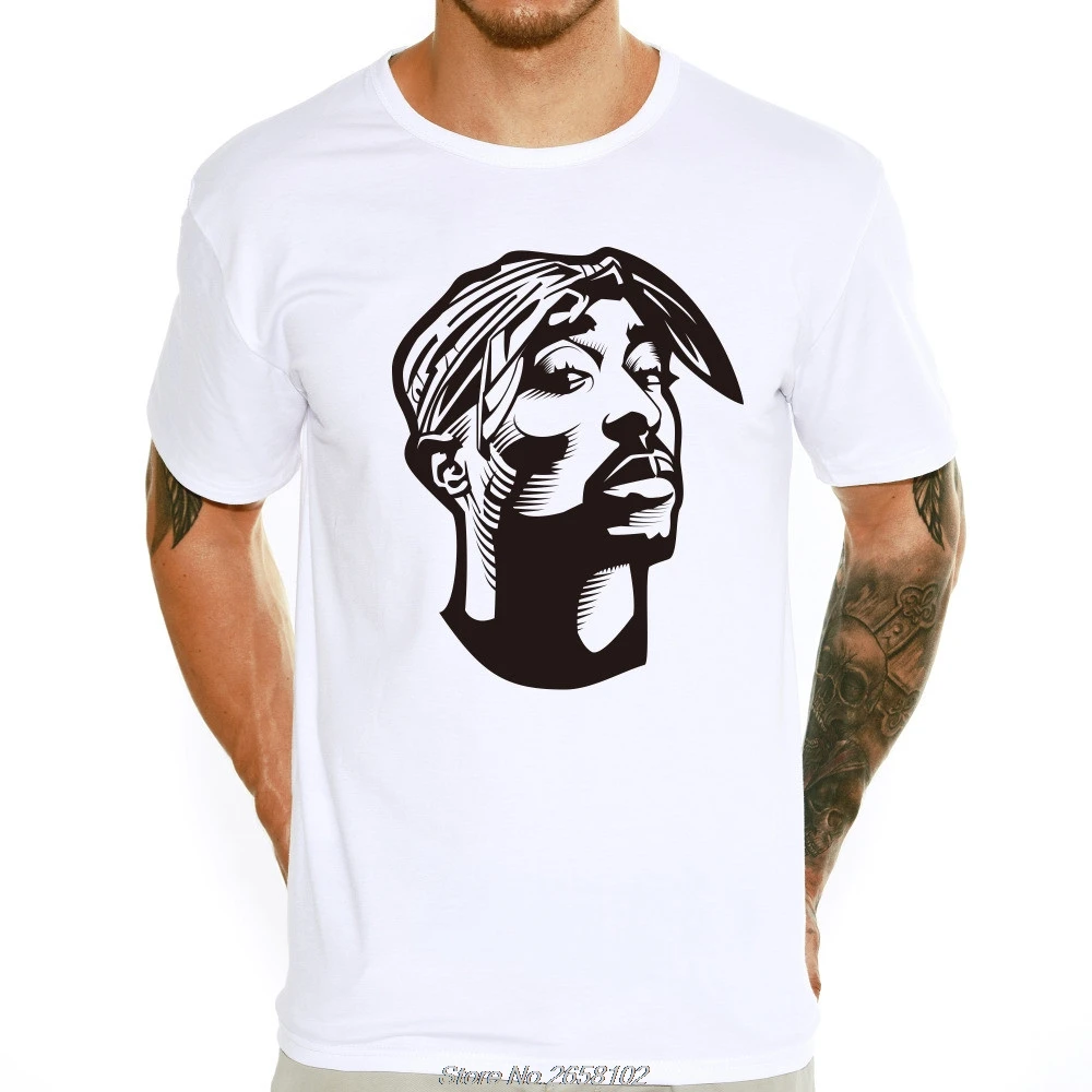 Футболка Rapper Tupac 2Pac Мужская модный топ для мальчиков Повседневная Новая футболка