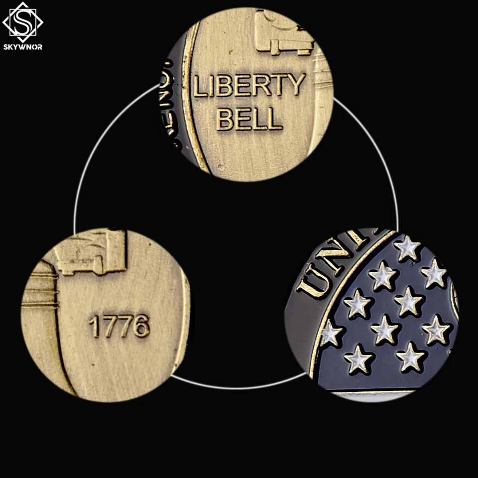 Коллекция 1776 года США Libery Bell декларирование независимости Benjamin Франклин медная