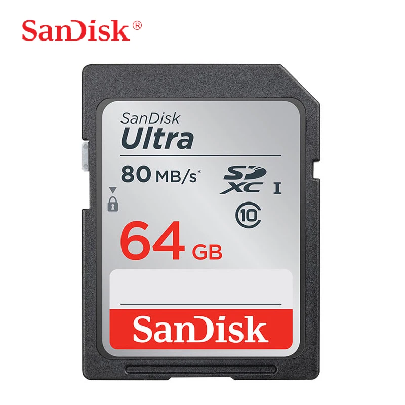 SanDisk ультра оригинальная sd-карта 16 ГБ 32 ГБ SDHC 64 Гб 128 ГБ SDXC класс 10 карта памяти C10 R80MB/s 533X USH-1 карта SD для камеры