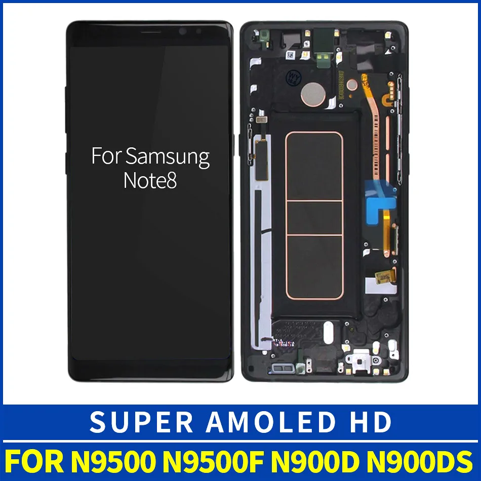 6 3 &quotAmoled для Samsung Note 8 LCD Note8 ЖК дисплей кодирующий преобразователь сенсорного