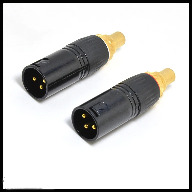 Audiocrast XLR для RCA гнездо адаптер Золотой сбалансированный кабель штекер
