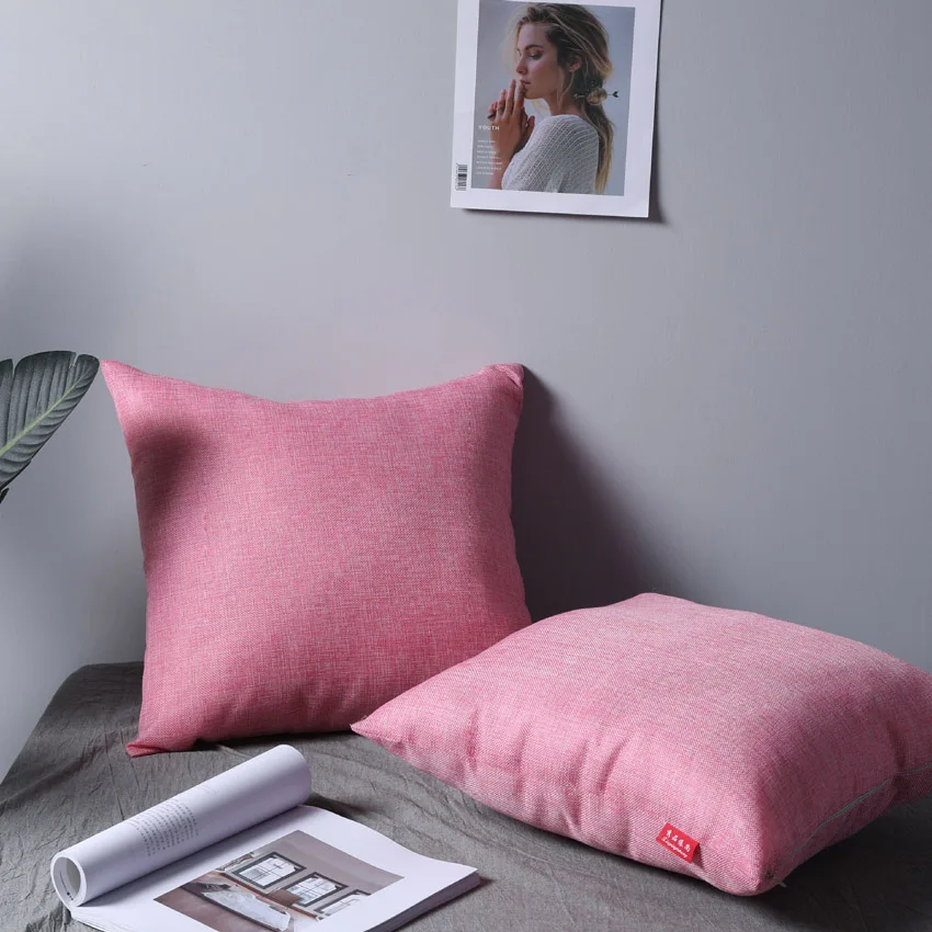 Однотонная льняная ткань наволочка для дивана с изображением автомобиля