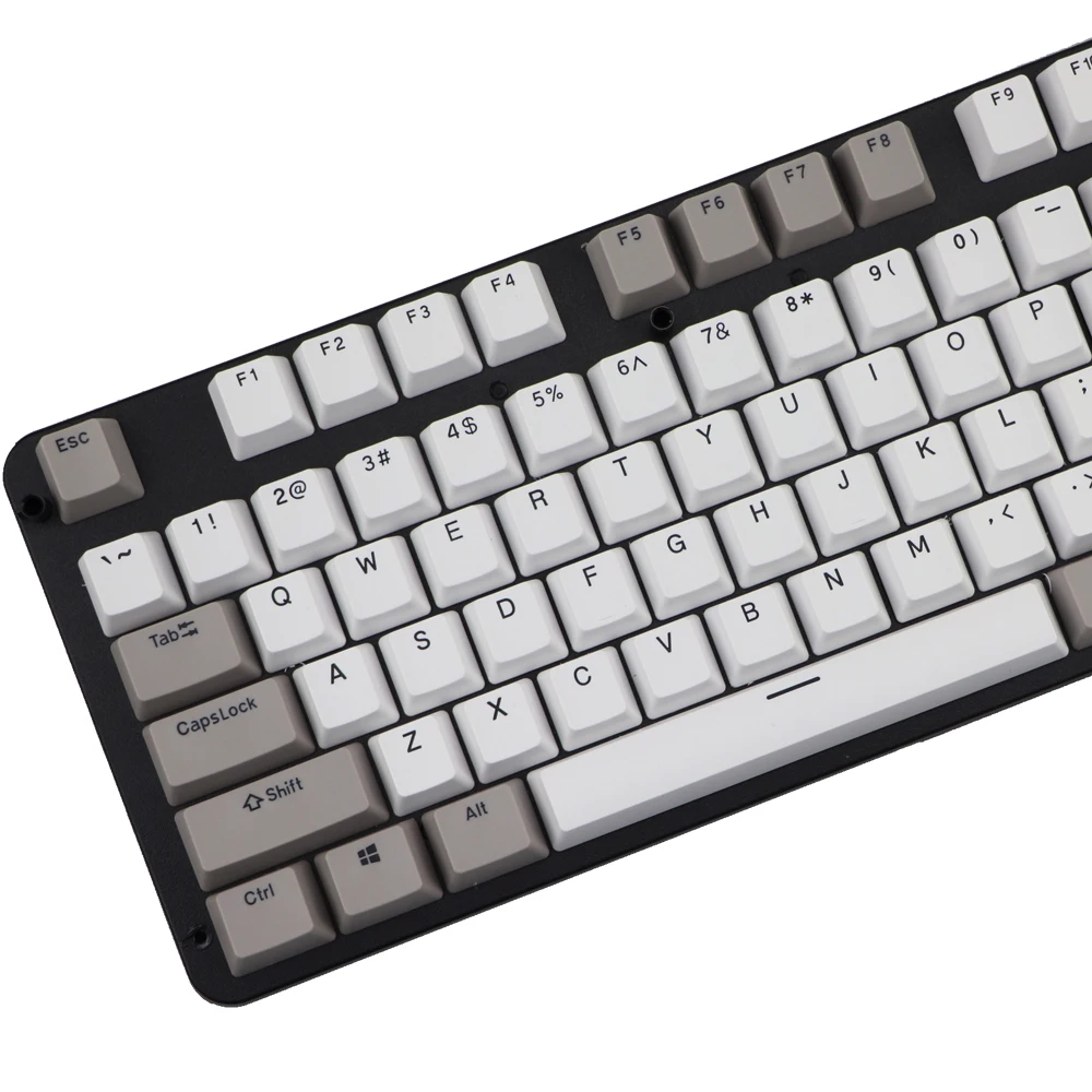 pbt keycap Double shot 108 keys Retro gray white OEM profile for MX Switches mechanical keyboard Keycaps