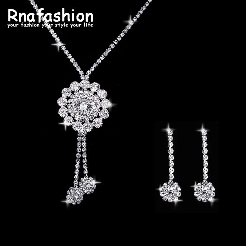 RNAFASHION Свадебные Ювелирные наборы длинные серьги для женщин свадьбы | Украшения и