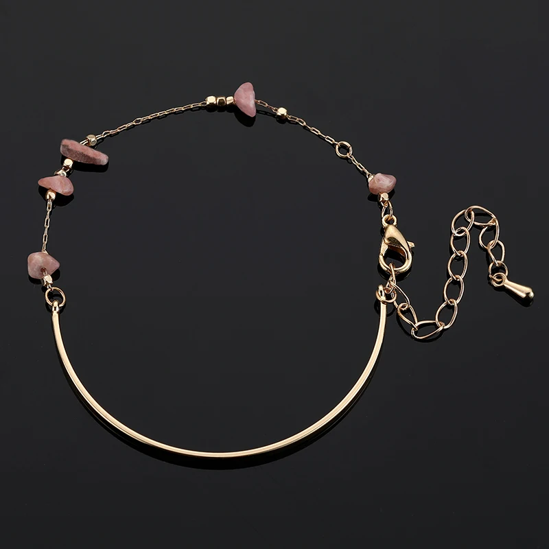 Браслеты женские из нержавеющей стали с регулируемой длиной и бусинами|Цепочки