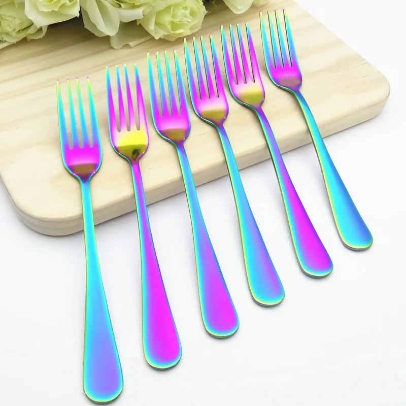 Комплект вилок из нержавеющей стали комплект красочных для приготовления салата