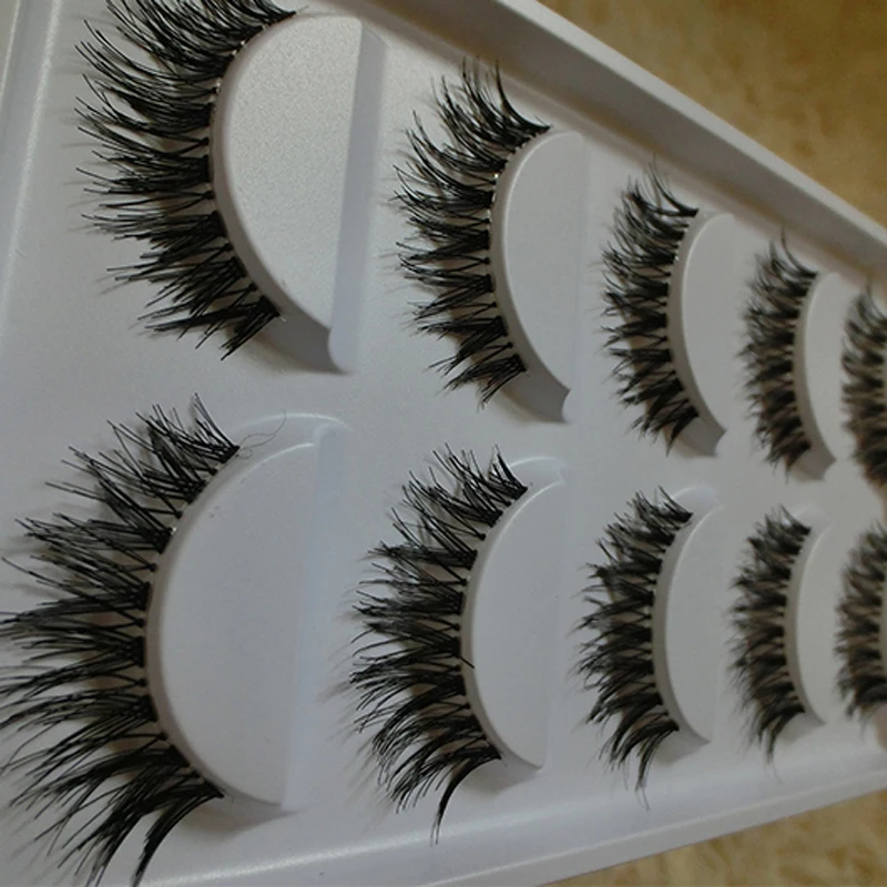 5 пар Накладные ресницы натуральные Ленточные накладные крест накрест ресниц