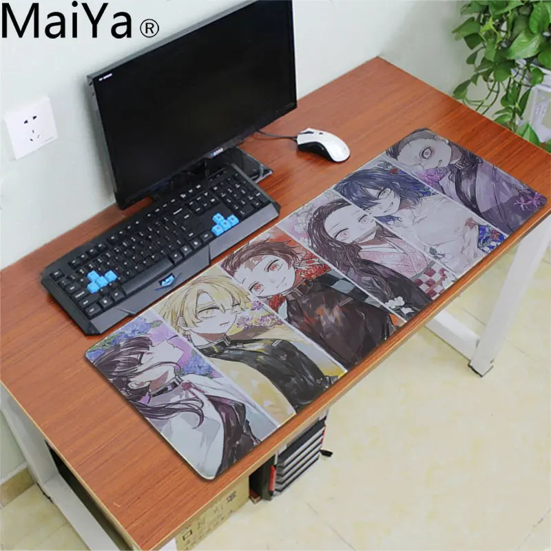 MaiYa нескользящий PC Demon Slayer Kimetsu no Yaiba Комфортный коврик для мыши игровой коврик для мыши прочный резиновый коврик для мыши - Цвет: LockEdge 30x80cm