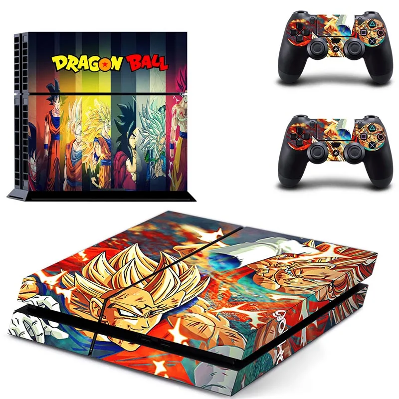 Коричневый ARRKEO Dragon Ball Супер Saiyan винил Обложка Наклейка PS4 кожи Стикеры для sony Игровые приставки 4 консоли и 2 контроллера аксессуары - Цвет: Коричневый