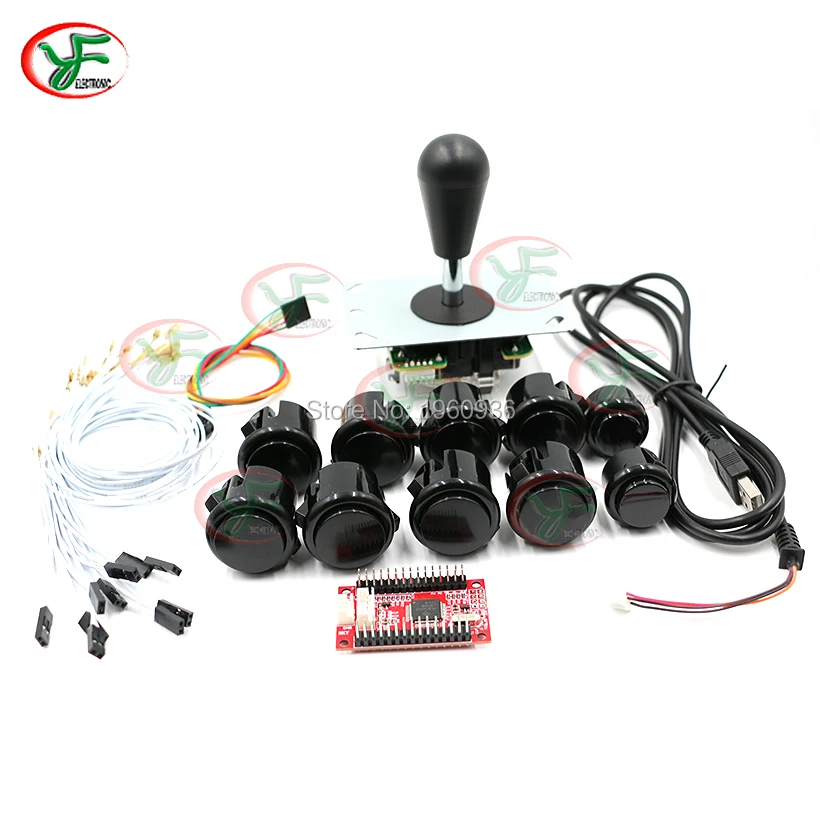 1* Zero Delay USB Encoder To PC /PS3 With Cable Copy SANWA Joystick 10* Push Button For Arcade DIY Kit MAME | Спорт и развлечения