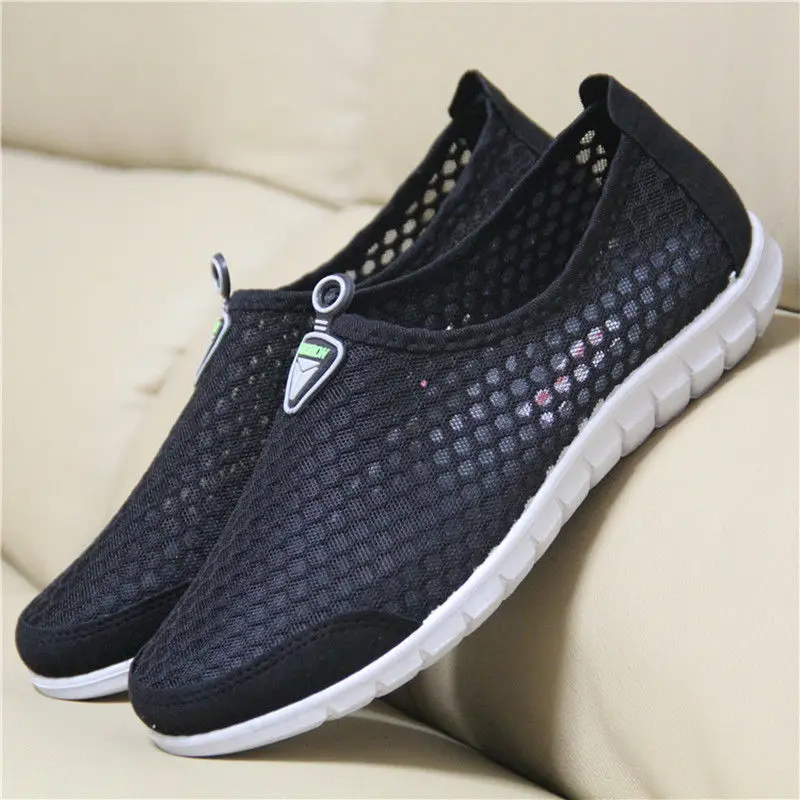 Old Beijing cloth men's mesh casual flat sneakers low to help dad breathable work shoes | Обувь