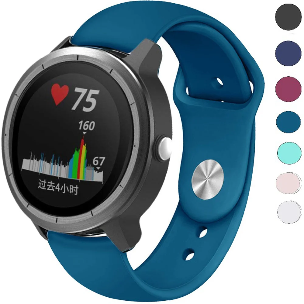20 мм силиконовый ремешок для Garmin Vivoactive 3 браслет умные часы ремешок для часов для Garmin Vivoactive3 HR Forerunner 645
