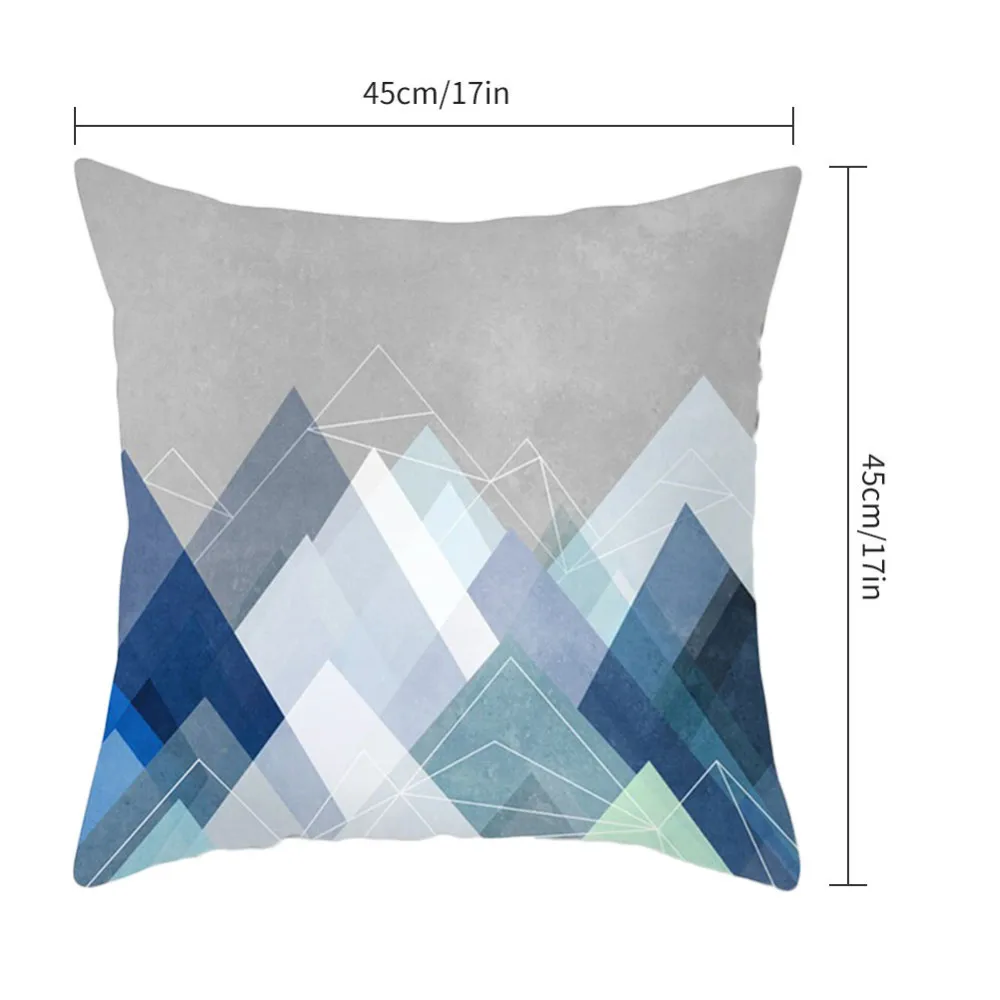 1 шт. геометрический чехол для подушки с принтом из полиэстера на диван-кровать