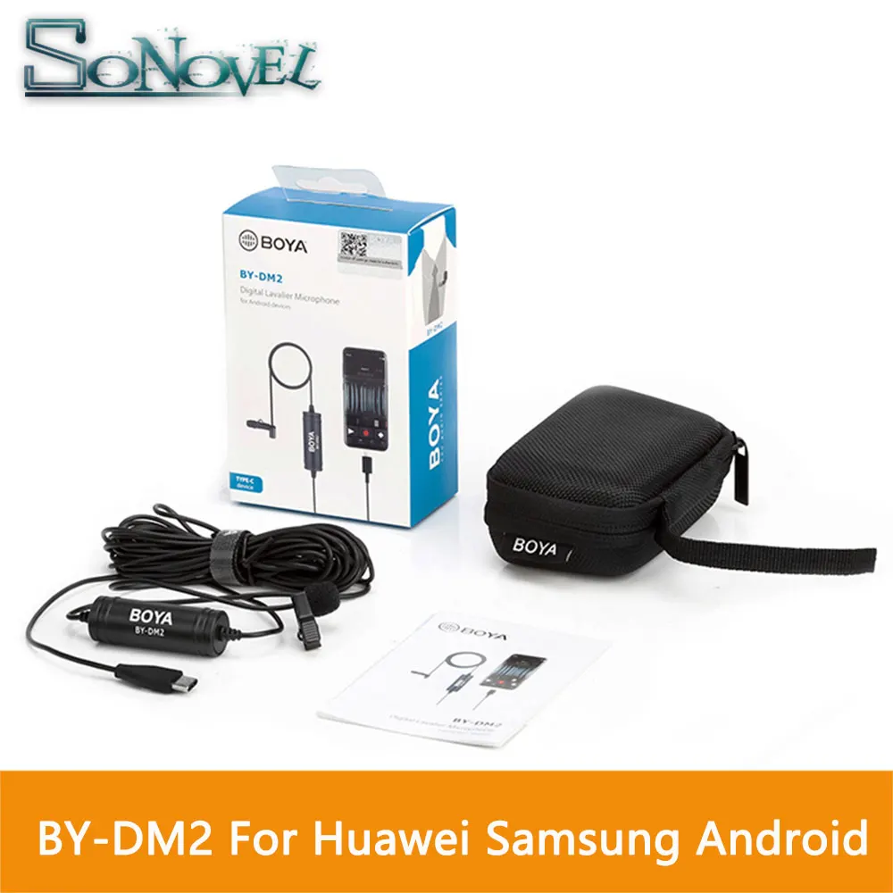 BY-DM2 for Android BOYA BY-DM1 BY-DM2 цифровой петличный микрофон с отворотом клип-на видео Запись микрофон с освещением порт тип-c для iPhone X 8 7 Plus - Цвет: BY-DM2 for Android