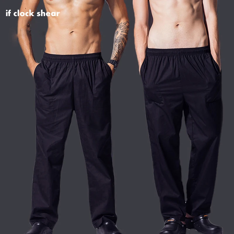 

IF Top quality Elastic band Cook pants work pants checkedout chef pants unisex chef trousers