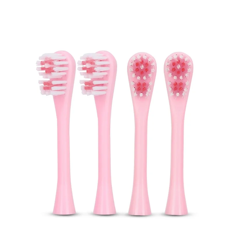 4 heads Pink Детская электрическая зубная щетка с героями мультфильмов; Сменные головки; Детская электрическая зубная щетка(батарея не входит в комплект - Цвет: 4 heads Pink