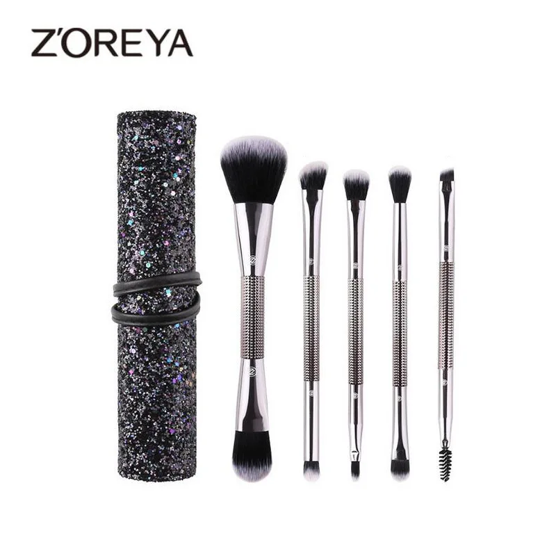 Бренд Zoreya 5 шт. новая блестящая кисточка для макияжа рассыпные тени основа век