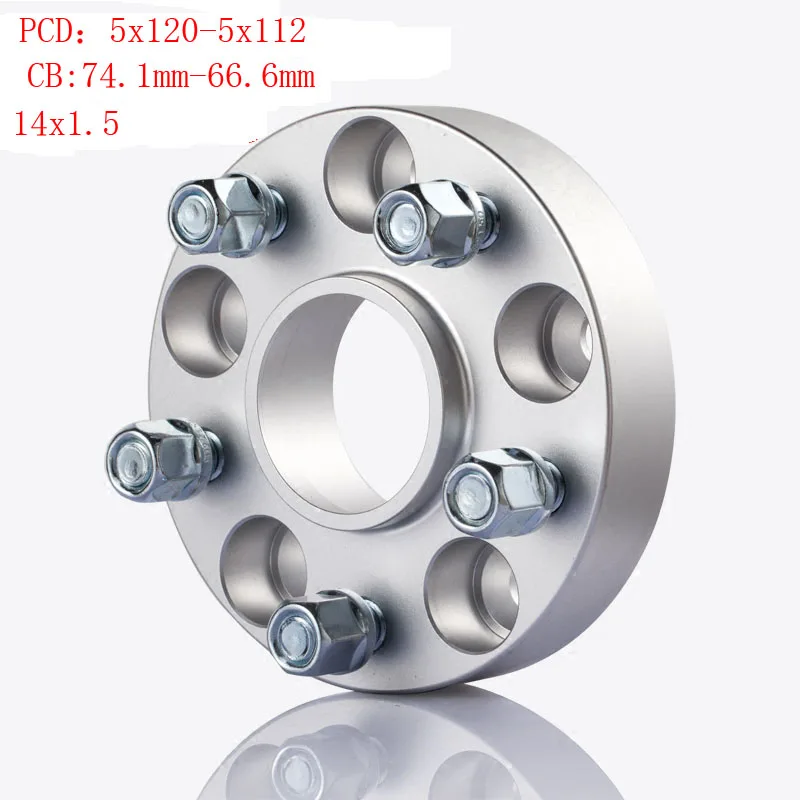 4Pcs 5x120 to 5x112 Conversion Hub Centric Wheel Flange Spacers Adapters