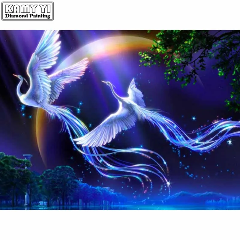 5d diy Алмазная вышивка две птицы погоня за алмазной росписью крестиком полностью
