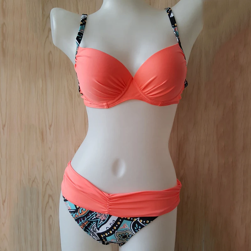 Новинка 2018 комплект бикини женский купальный костюм в стиле ретро купальник