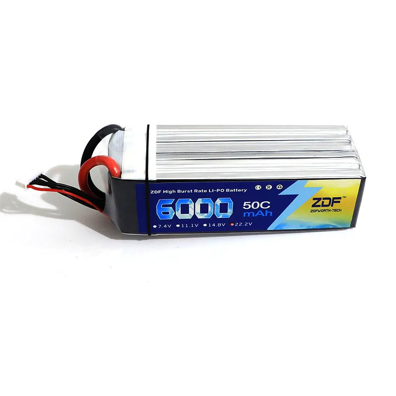 ZDF 6S RC Дрон LiPo батарея 22 2 в 6000 мАч 50C для радиоуправляемой модели Aircrft самолета