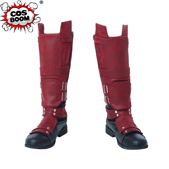 Boots and legguards COSBOOM Deadpool 2 сапоги дедпула взрослых мужчин Хэллоуин Карнавал косплей сапоги - Цвет: Boots and legguards
