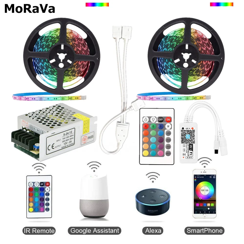 СВЕТОДИОДНЫЙ беспроводной Wi Fi светильник 5050 RGB 5 м 10 15 12 В 150 светодиодный s