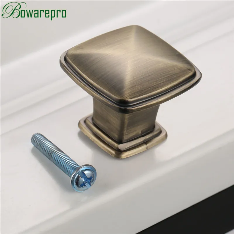 Single Hole Knob НОВЫЕ антикварные бронзовые латунные ручки для шкафа, винтажные цельные ручки для выдвижных ящиков, мебельные ручки из цинкового сплава, 1 шт - Цвет: Single Hole Knob
