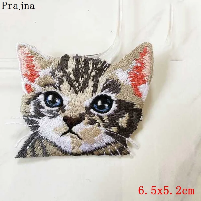 Патчи Prajna с милыми животными котами Мультяшные патчи наклейки на одежду рисунком