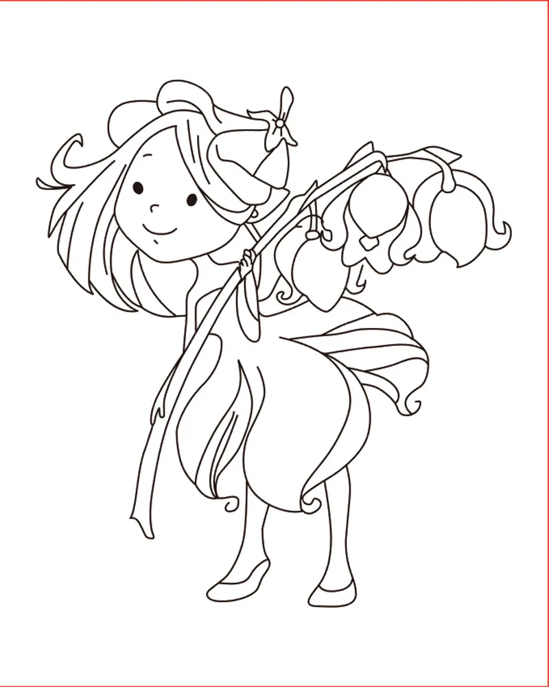 

10x8 Girl taking flowers Transparent Clear Silicone Stamp Seal for DIY scrapbooking photo album Decorative clear stamp