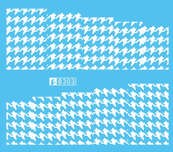 5 листов белые наклейки с гусиными лапами для ногтей дизайн дизайна макияжа