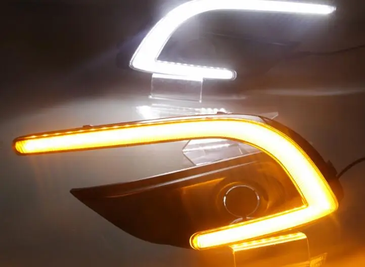 2 шт. DRL для Mazda 3 axela 12 В светодиодный автомобиль DRL Вождения Дневные ходовые огни Противотуманные фары с поворотным сигналом стиль реле