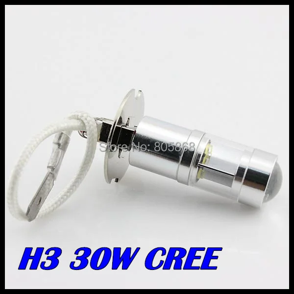 2 шт./лот светодиодные H3 30 вт фары дальнего света Автомобильные противотуманные