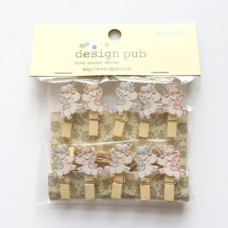 10 шт. вечерние фоторамки с изображением фламинго единорога DIY мини деревянный