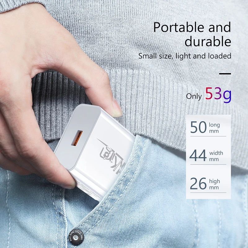 Быстрое зарядное устройство USB VVKing Быстрая зарядка 3 0 QC3.0 штепсельная вилка EU US