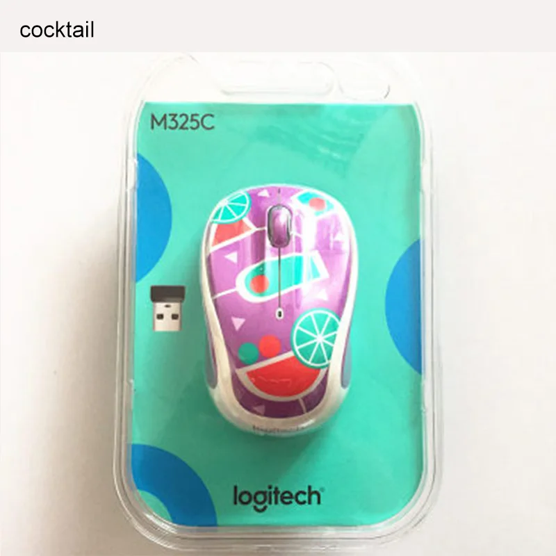 Беспроводная игровая мышь logitech M325C 2,4G с милыми картинками, поддержка 1000pdi для молодых девушек/мальчиков, официальная проверка