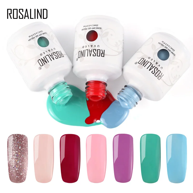 ROSALIND гель 1S Новый 15 мл Гель лак для ногтей UV LED Soak Off грунтовка Полуперманентная