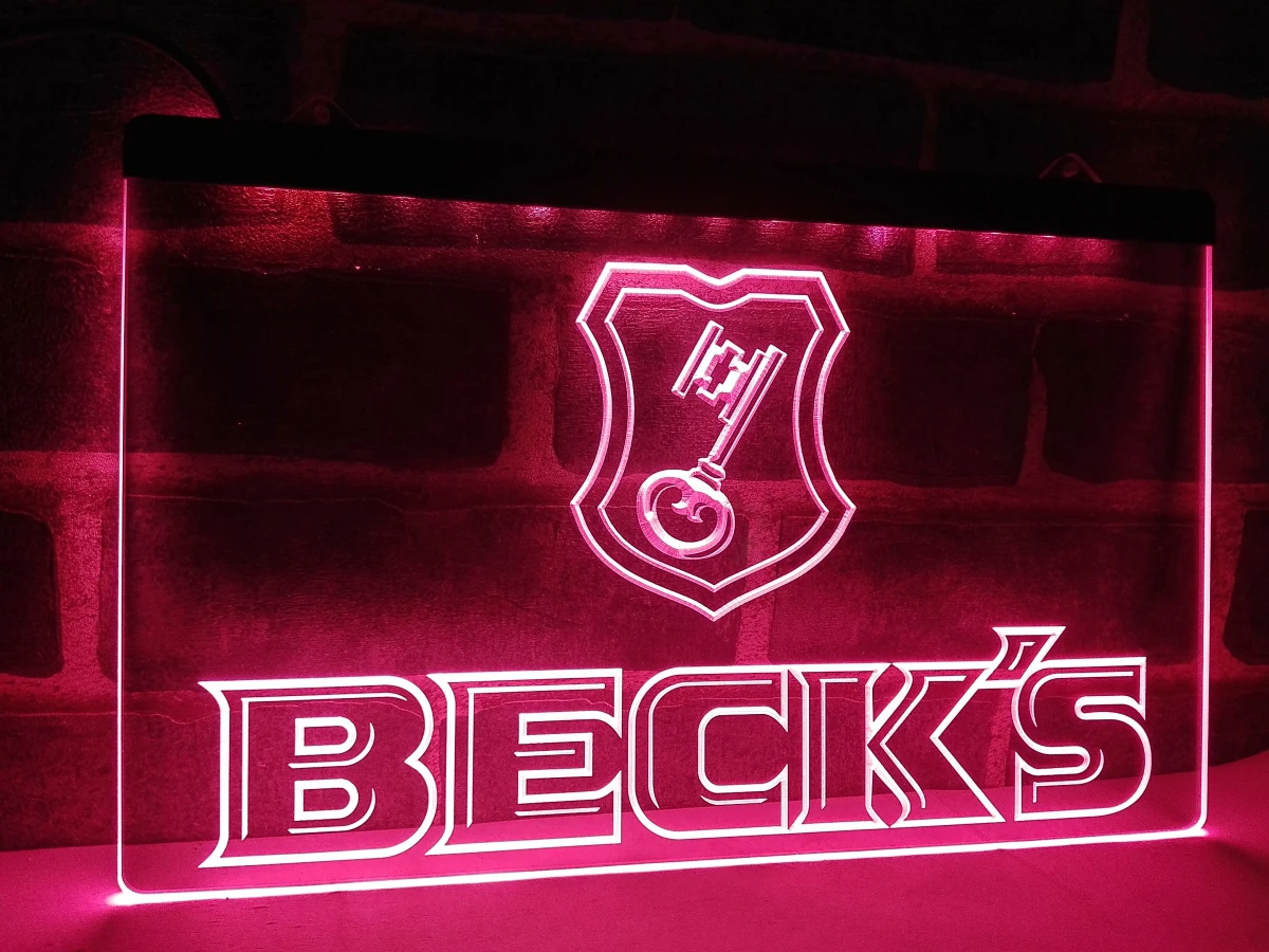 LE029 бека Becks вывиска пиво бар светодиодный неоновый светильник знак для домашнего