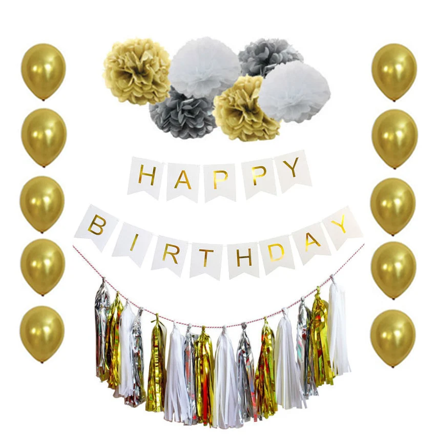 1 комплект мятный баннер для маленьких мальчиков с днем рождения тканевая бумага