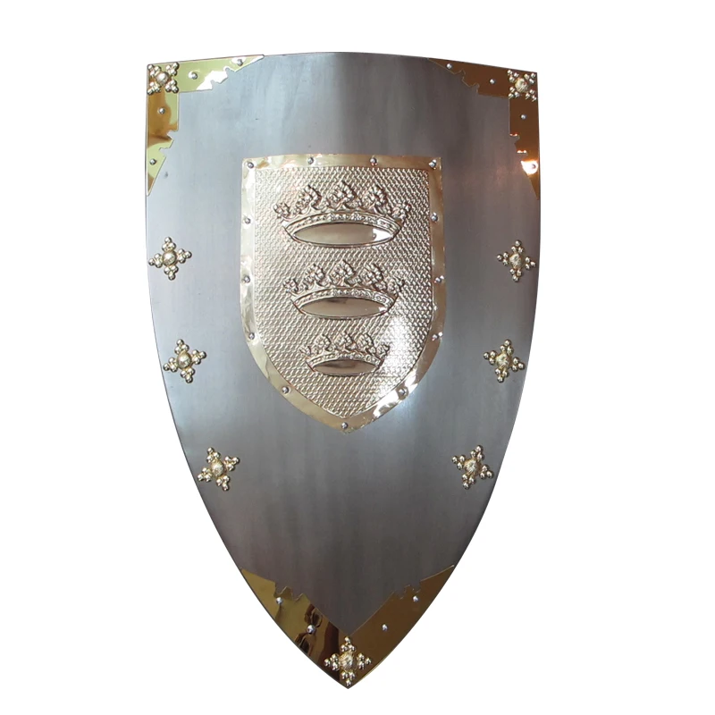 Средневековый рыцарь щит настенные Висячие украшения стальной материал корона
