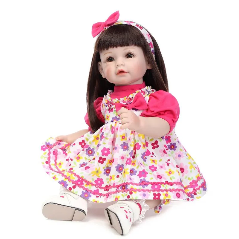 

Силиконовая кукла Reborn, Реалистичная кукла longhair bebe, милые детские куклы, подарки на день рождения, распродажа, 52 см