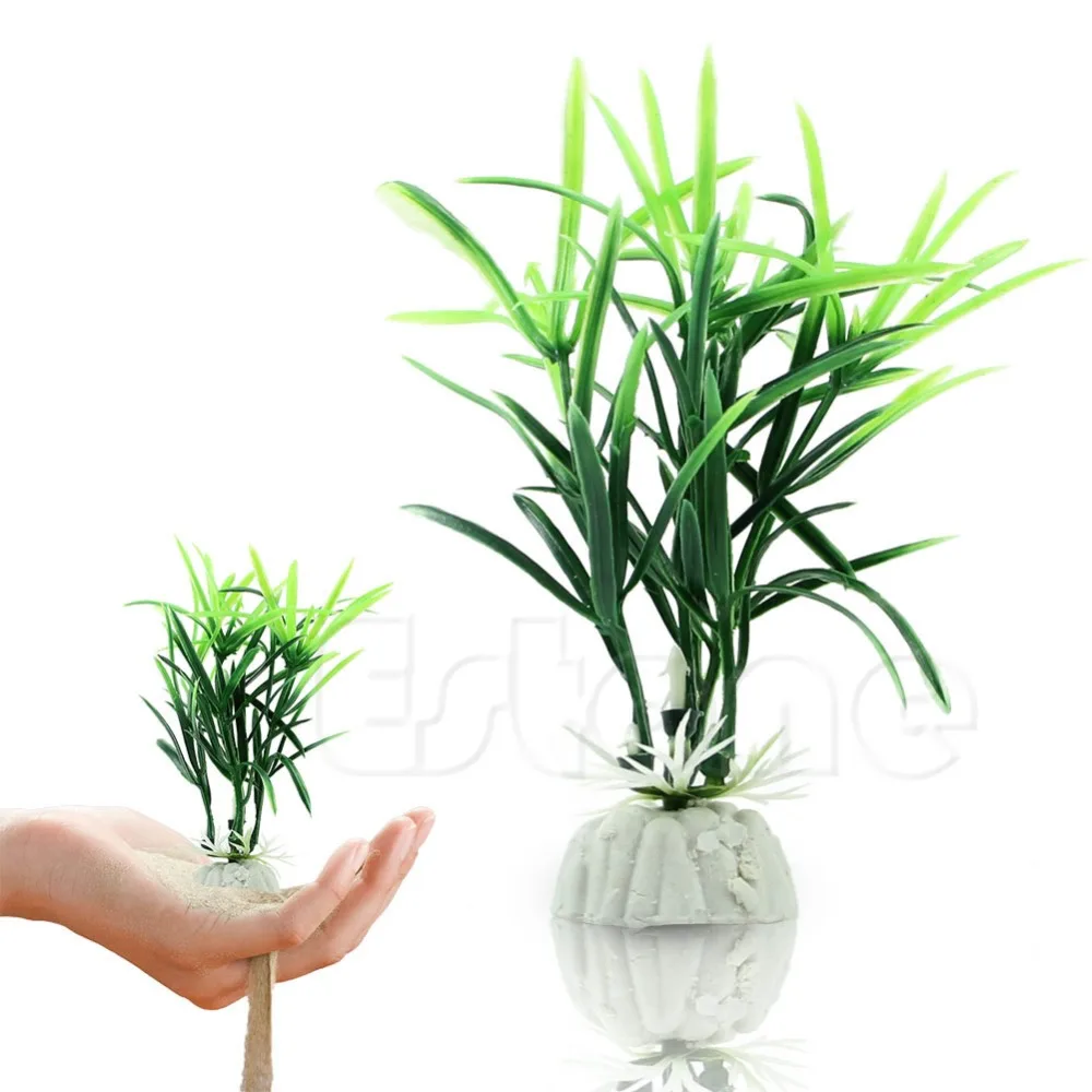 

1Pc Fish Tank Short Paragraph Lucky Bamboo Artificial Water Plants Ornament good quality